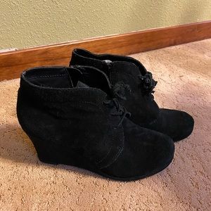 *MOVING SALE* Black Suede Wedges